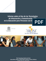 Informe sobre el Uso de las Tecnologías de Información y Comunicación (TIC) en la Educación para Personas con Discapacidad