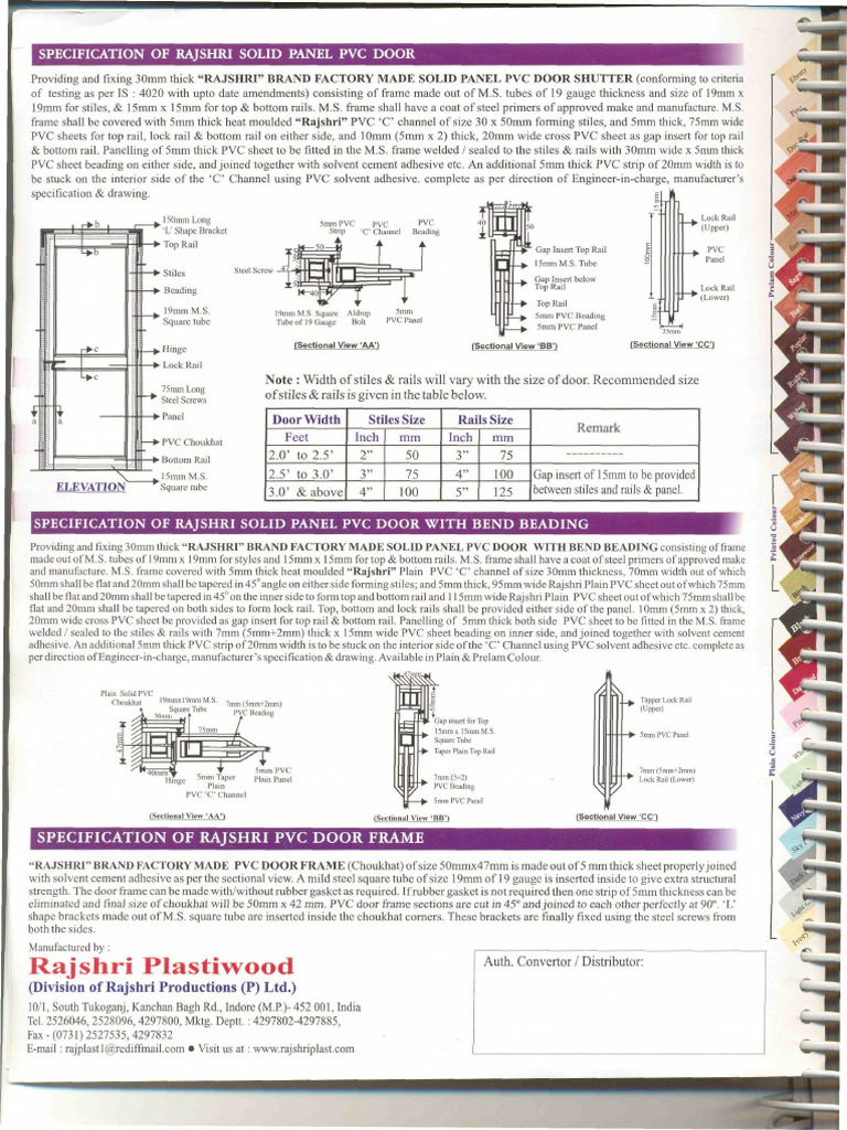Solid Panel Pvc Door | PDF