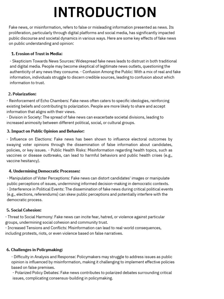 reviews on fake news and its effect on public opinion | PDF