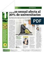 Acoso Sexual Afecta Al 30 Por Ciento de Universitarios