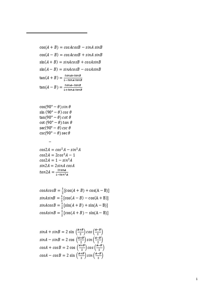 All Formula Math f4 | PDF