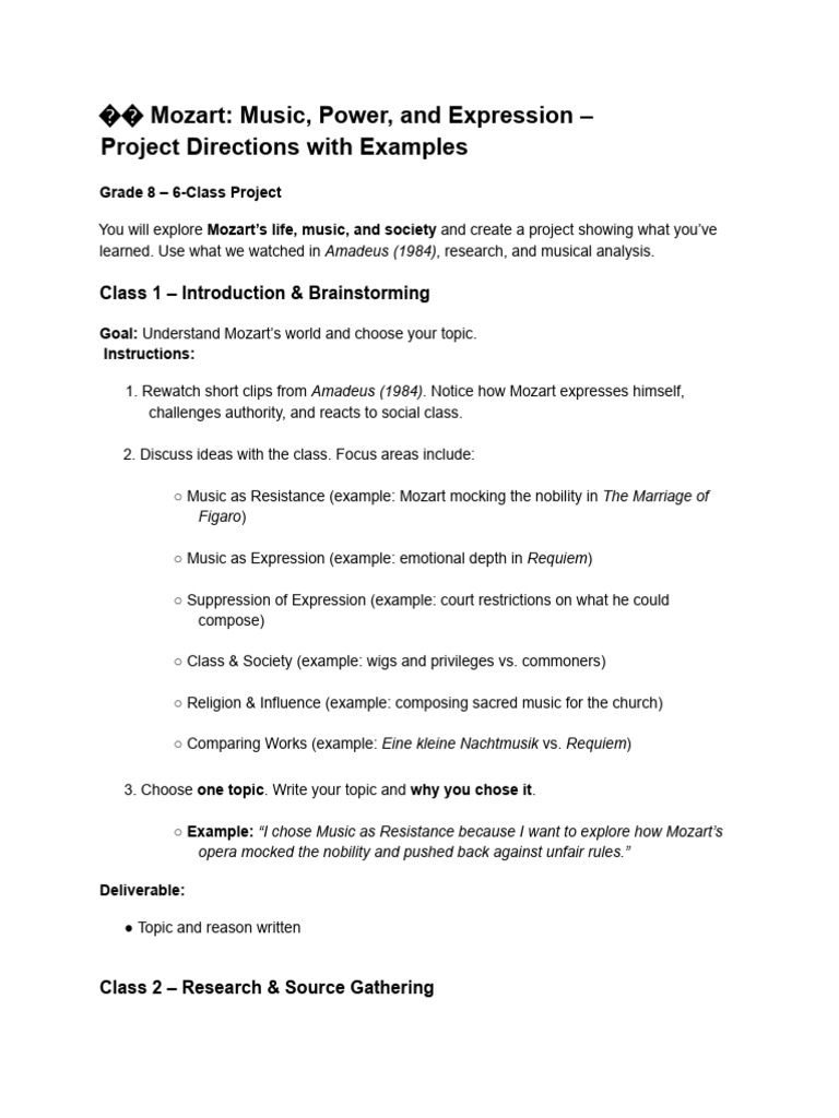 ? Mozart_ Music, Power, and Expression – Project Directions with ...