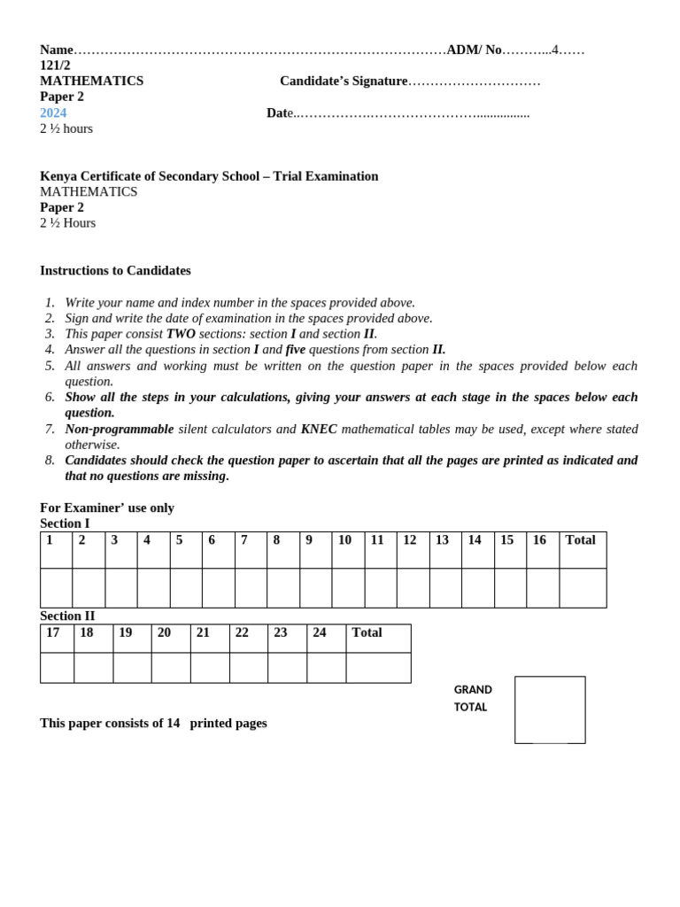 Mathematics Pp2 - Question Paper | PDF | Area | Circle