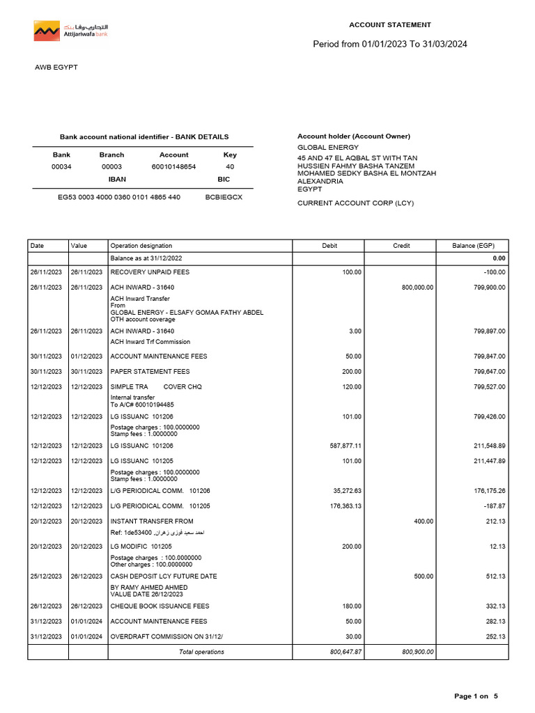 Account Statement 00003 60010148654 20260121104553 | PDF | Overdraft ...