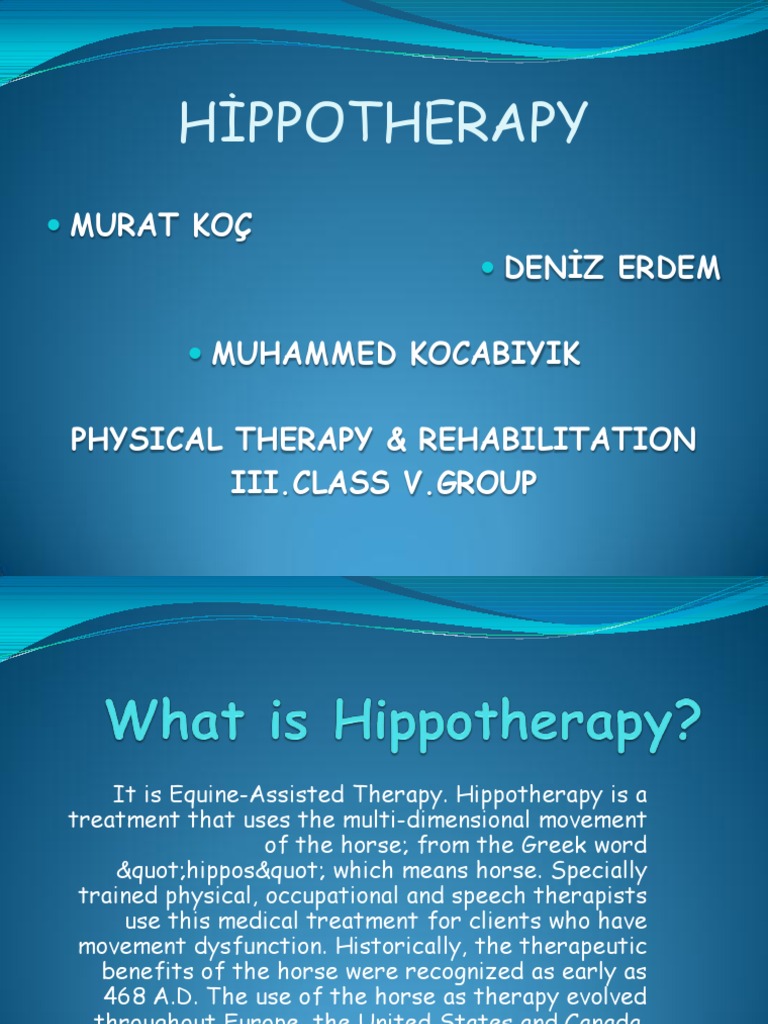 HİPPOTHERAPY PDF Behavioural Sciences Psychological Concepts