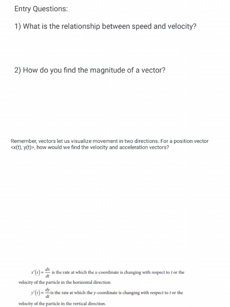 BC 1_10 Motion and Vectors Day 1 (1) | PDF