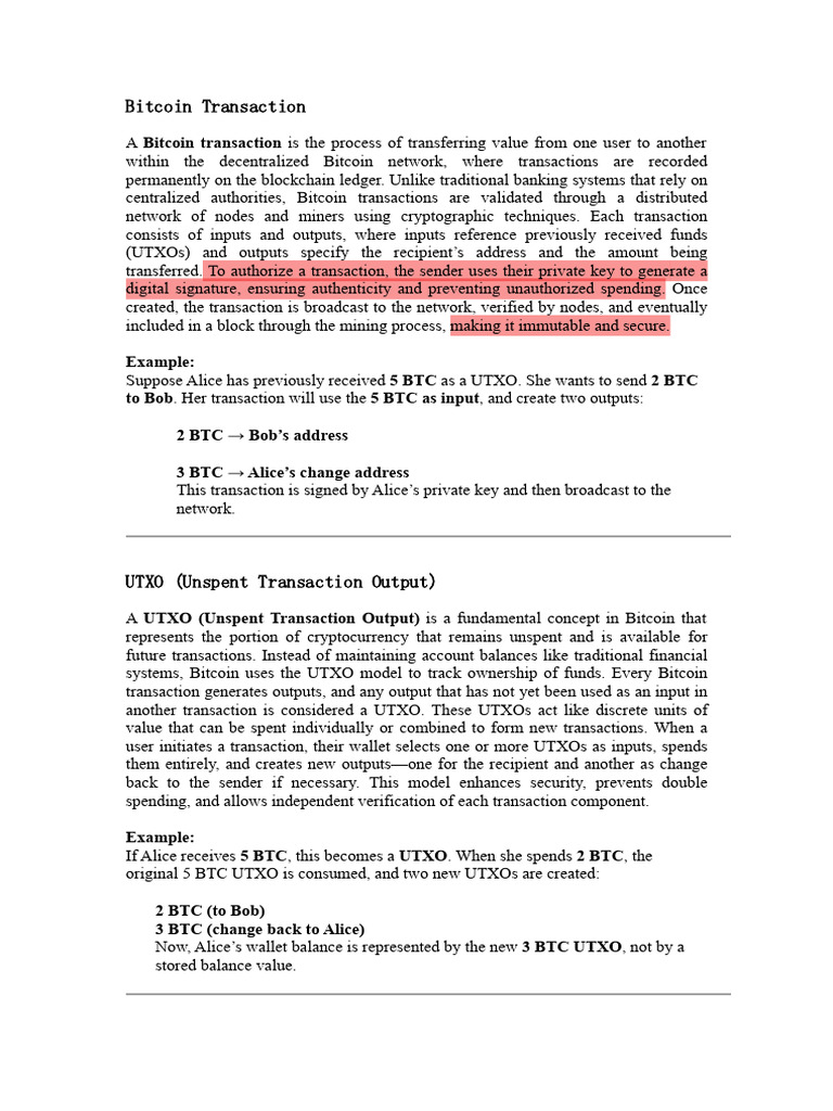 Unit 2 Bitcoin Transaction | PDF