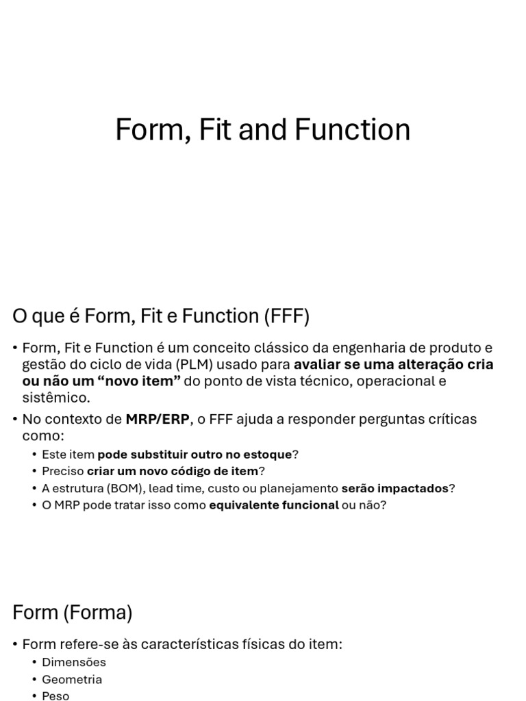 Form, Fit and Function | PDF