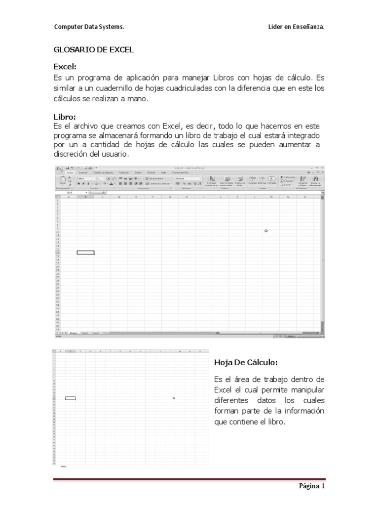 Glosario de Términos de Excel | PDF | Microsoft Excel | Hoja de cálculo