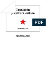 Tradición y cultura crítica. Néstor Kohan