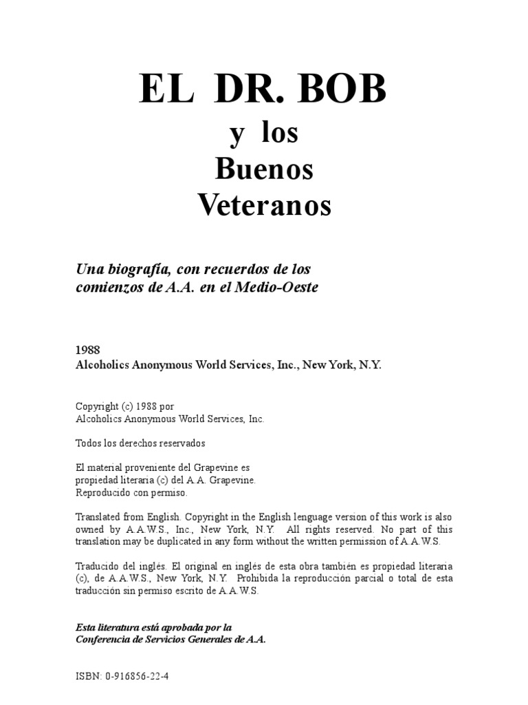 Dr. Bob y Los Buenos Veteranos PDF Prohibición Viajes por los Estados Unidos