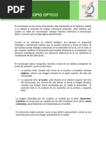 Partes y Enfoque del Microscopio Óptico | PDF | Microscopio | Óptica