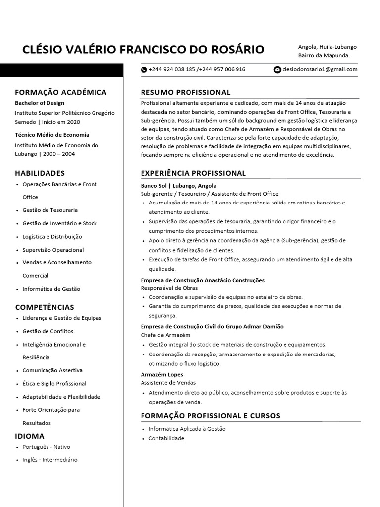 Clésio cv1 (1) | PDF