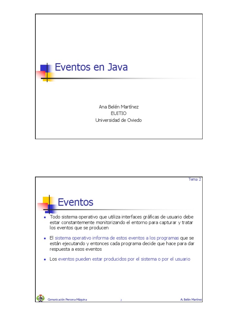Modelo de Eventos en Java | PDF | Java (lenguaje de programación ...