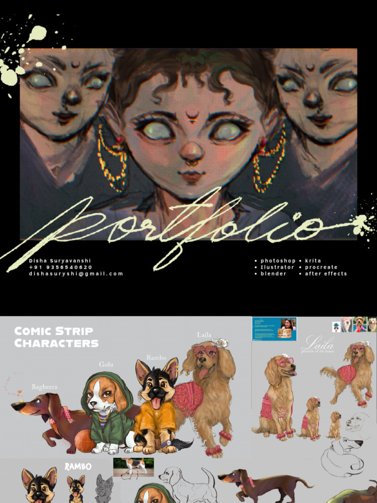 disha portfolio for graphic designer easy | PDF