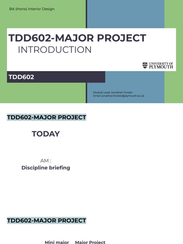 TDD602-Interior Design Introduction | PDF