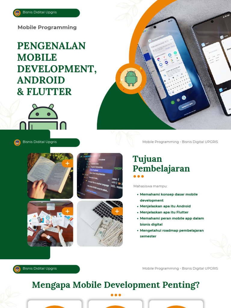 Pengenalan Mobile Development, Android Flutter | PDF
