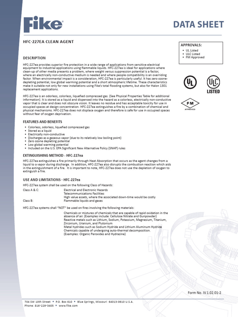 IV.1.02.01 HFC-227 Clean Agent | PDF