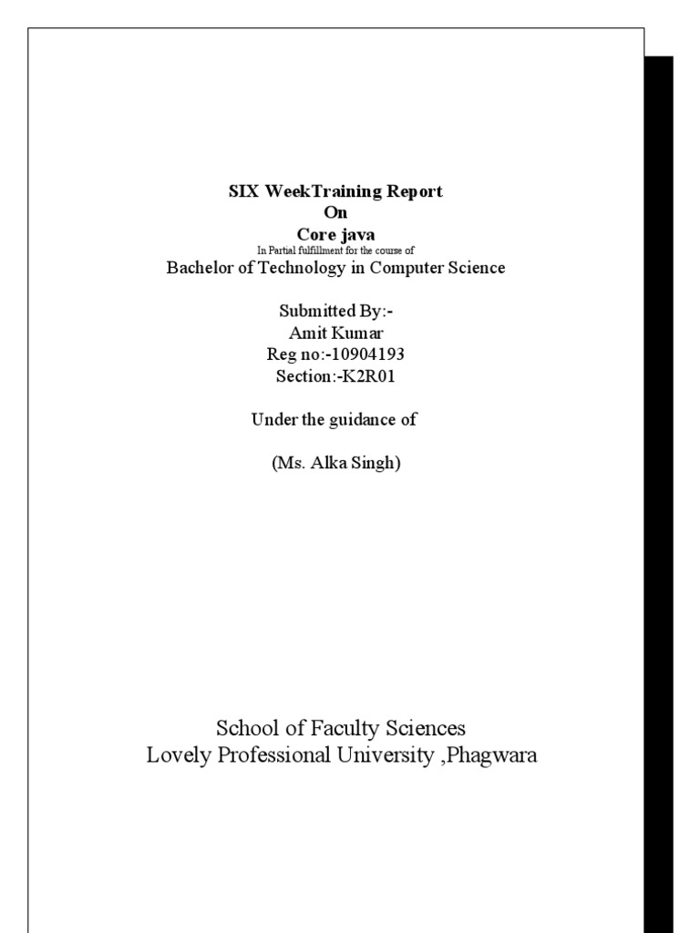 java report | Java (Programming Language) | Java Servlet