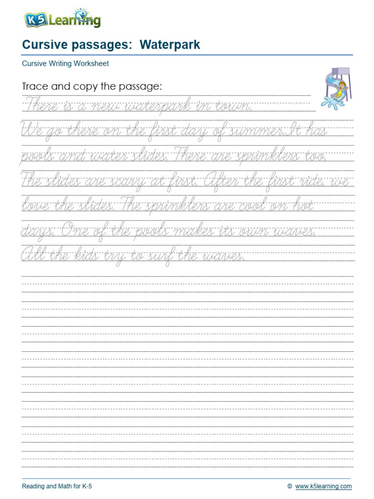 Handwriting Practice Passages 6 Printable | PDF