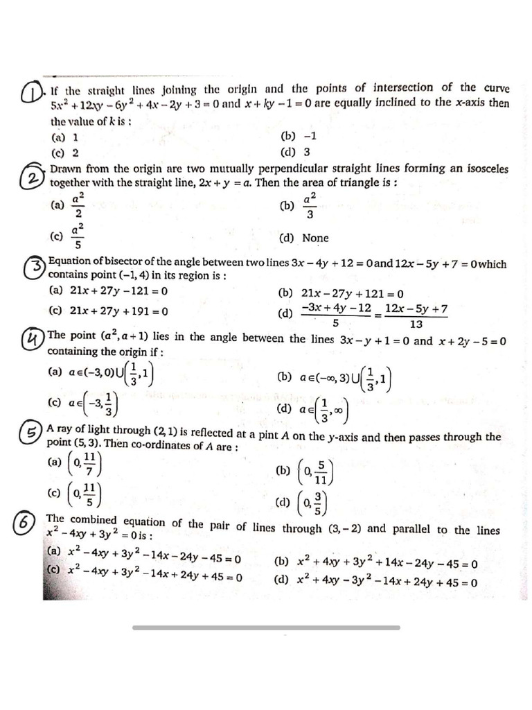 Coordinate Geometry PROBLEMS | PDF