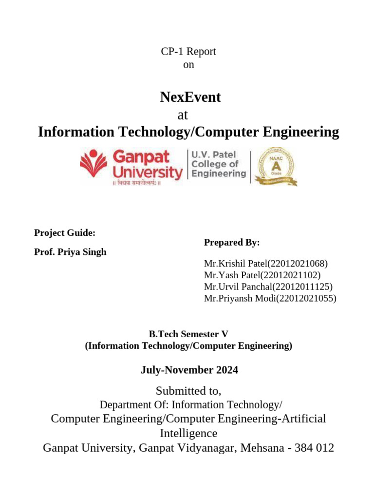 Final NexEvent Report | PDF