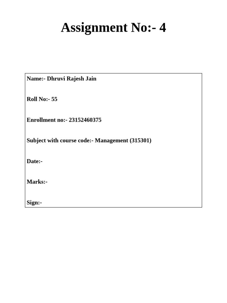 MAN Assignment-4 (1) | PDF