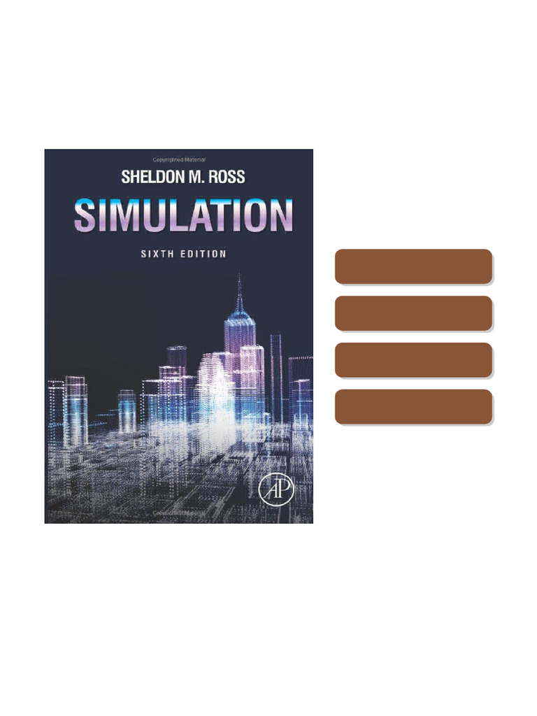 Simulation 6th Edition Sheldon M. Ross Exclusive Release | PDF