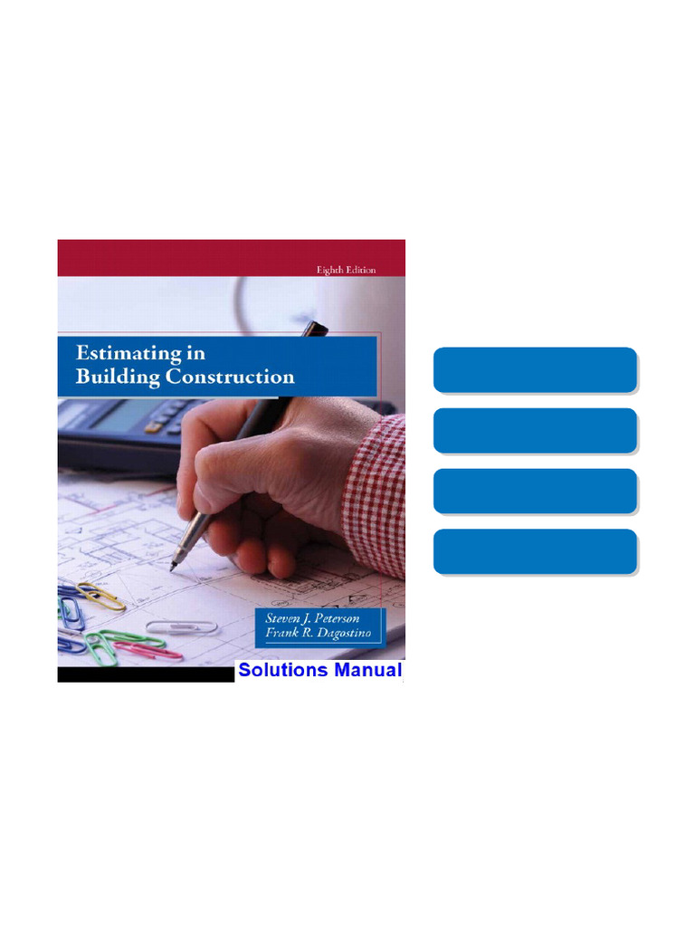 Estimating in Building Construction 8th Edition Peterson Solutions ...