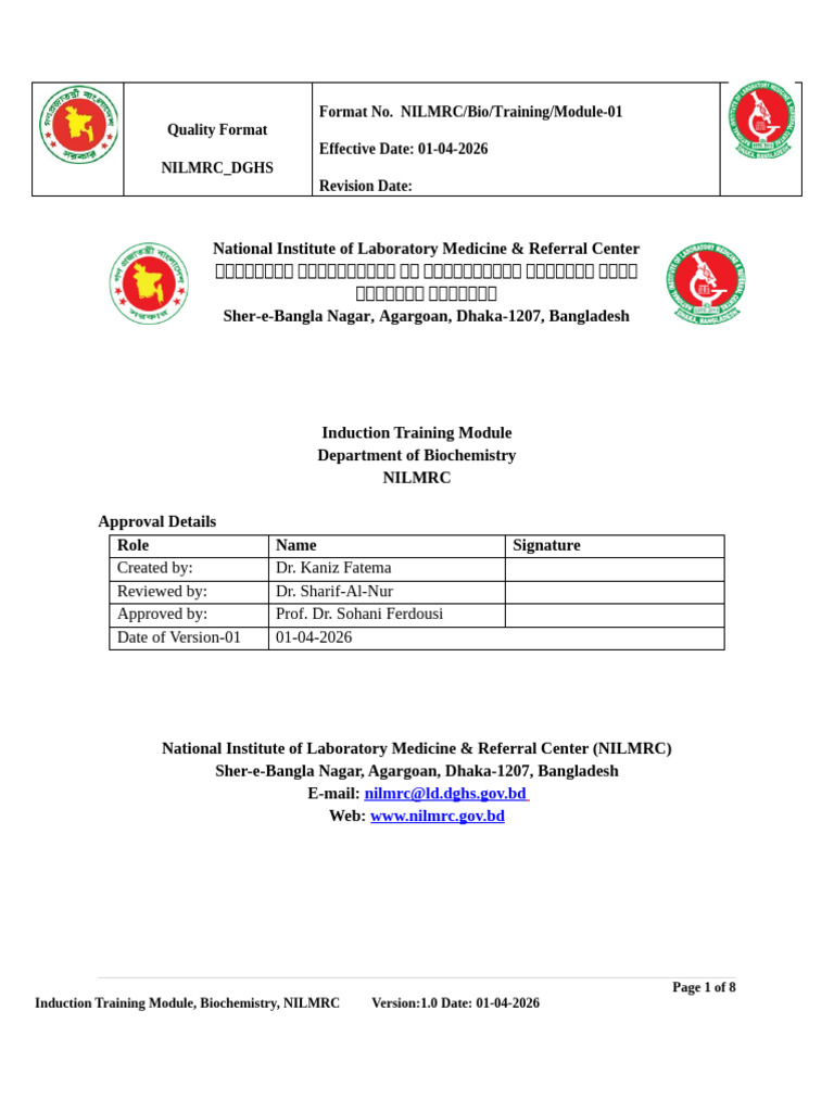 Bio Lab Induction | PDF