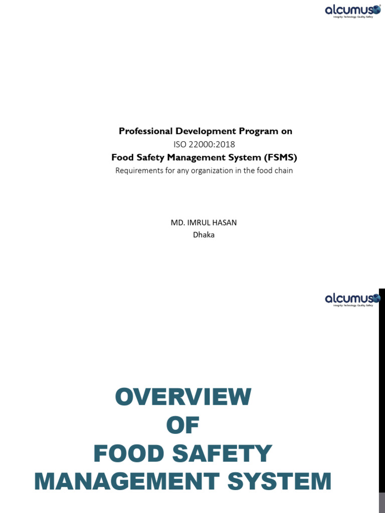1 Overview Management Concept | PDF | Food Safety | Food Industry