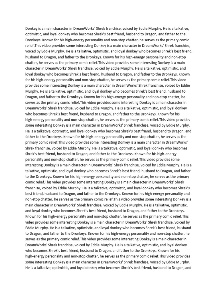 donkey | PDF