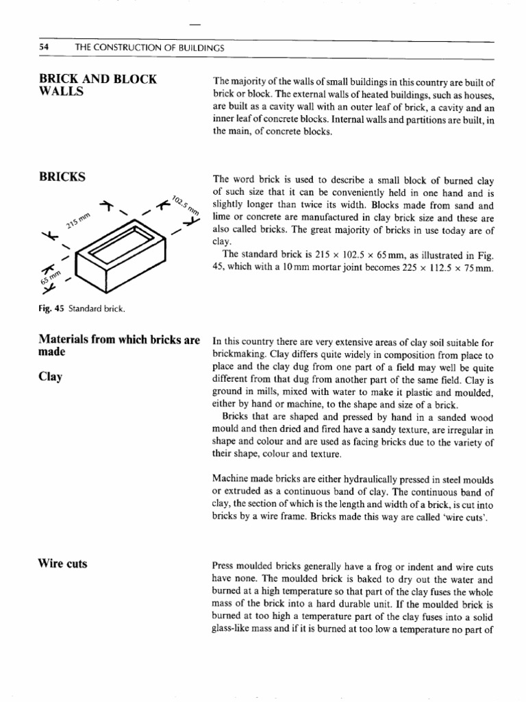 Bricks - Types and Properties (Barry) | PDF