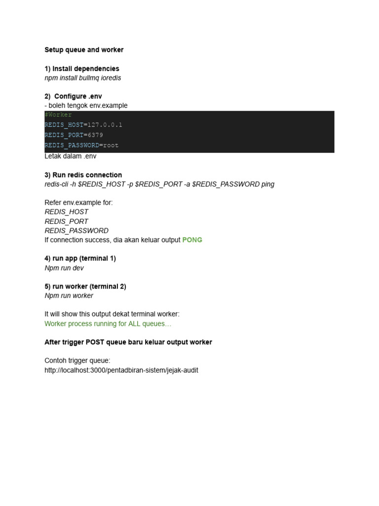 Setup Queue and Worker | PDF