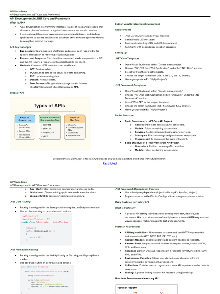 02_Handout - API Development in .NET Core and Framework | PDF ...