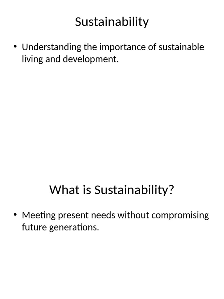 Sustainability Presentation | PDF