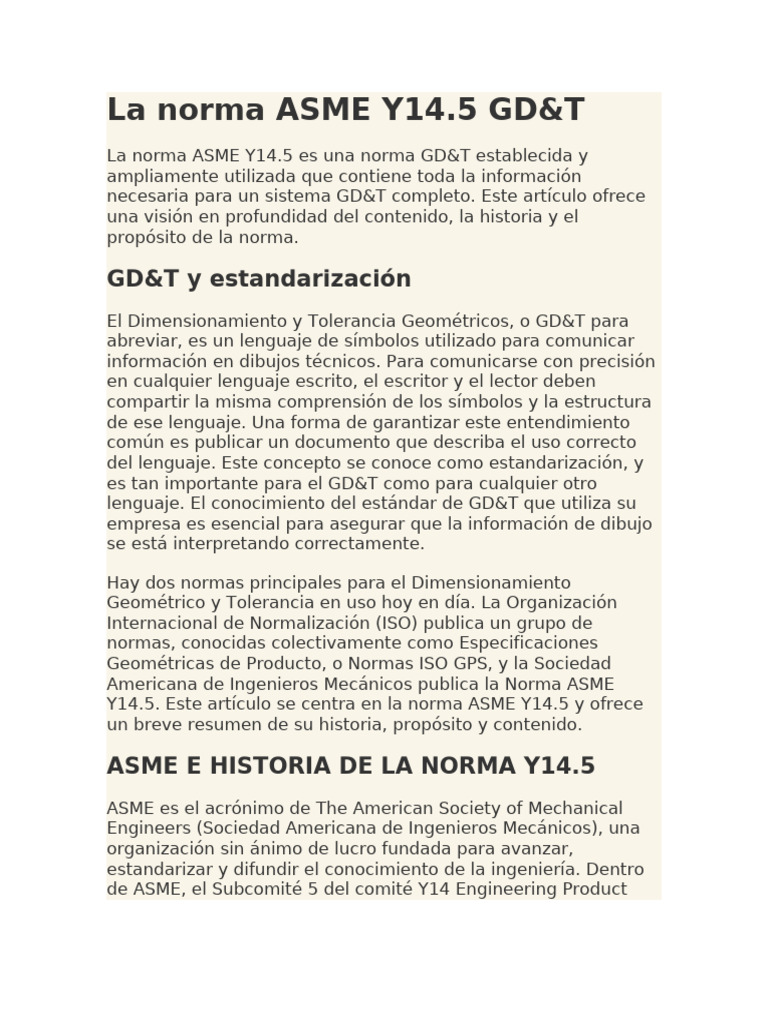 La Norma ASME Y14 | PDF