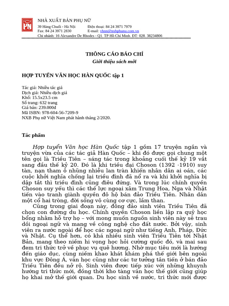TCBC Hop Tuyen Van Hoc Han Quoc | PDF