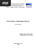Meteorologia e Climatologia AgrIcola (Notas de Aula-Universidade Estadual de MaringA,PR)