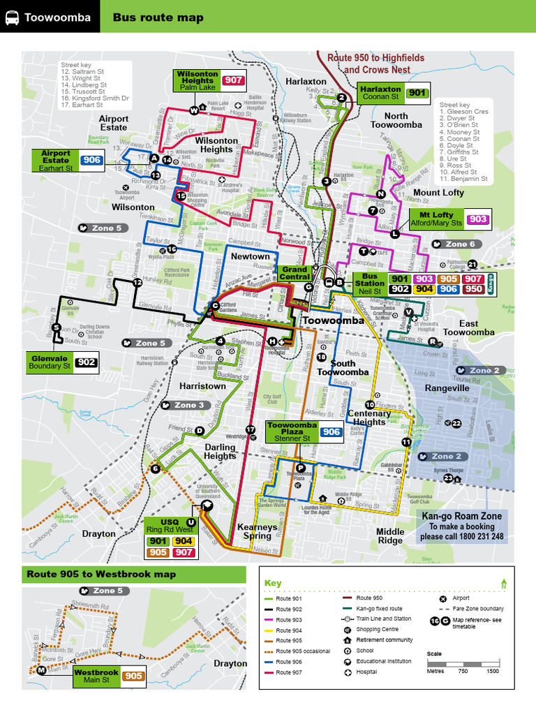 Australia Toowoomba Bus Route Map | PDF