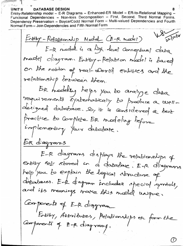 Database Management System - CS3492 - HandWritten Notes - Unit 2 ...