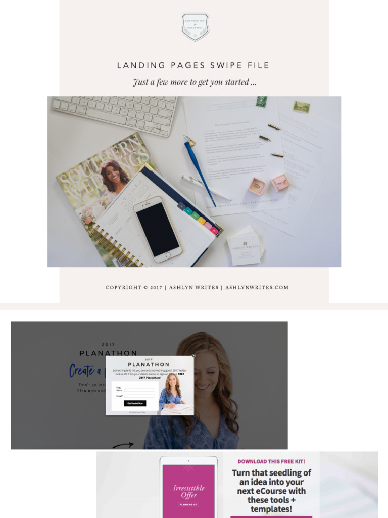 CFC Landing Pages Swipe File | PDF