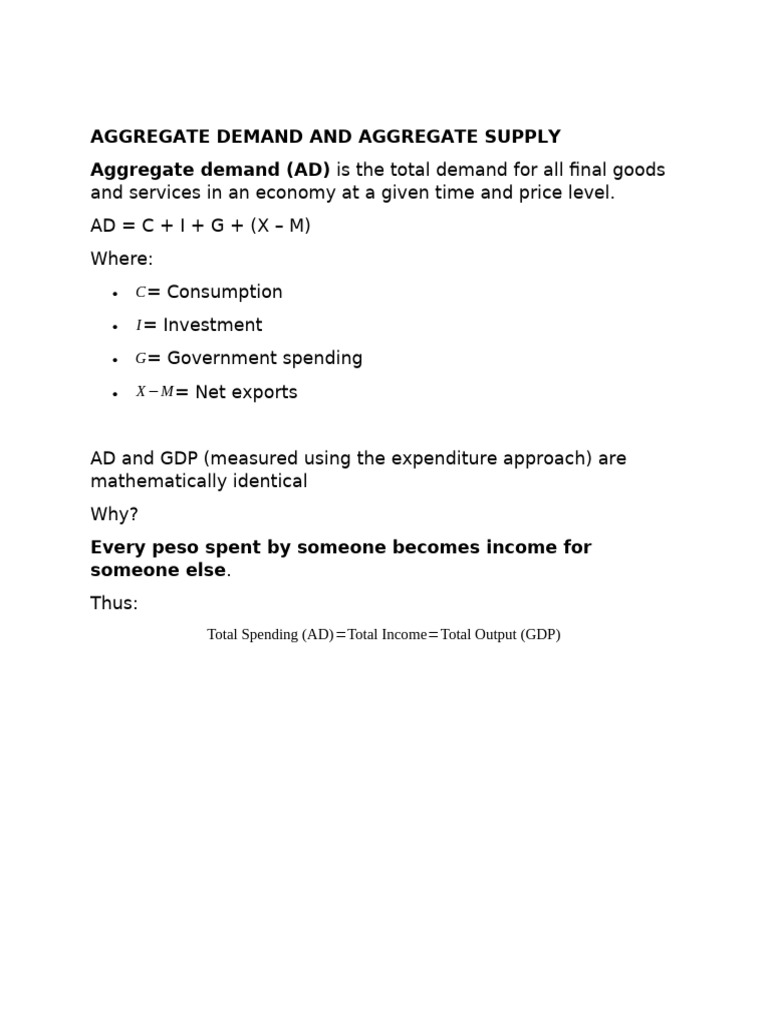 AD_AS | PDF | Consumption (Economics) | Aggregate Demand