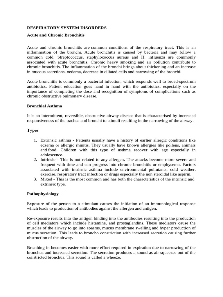 RESPIRATORY SYSTEM DISORDERS (3) | PDF | Pneumonia | Tuberculosis
