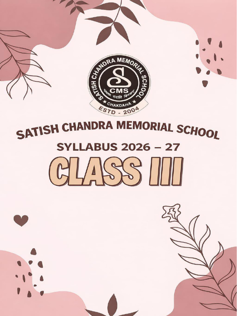 Class 3 All Subject Syllabus 26-27 | PDF
