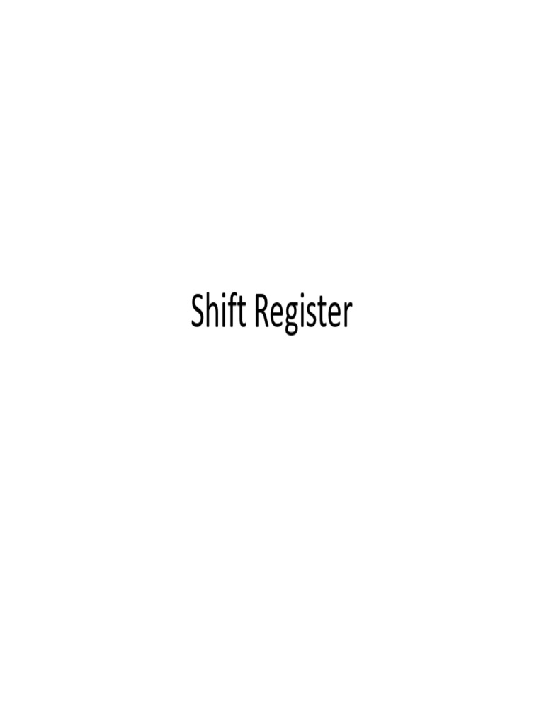Shift Register and Counters | PDF | Computer Science | Computing