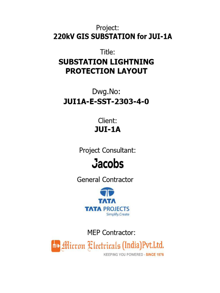 Substation Lightning Protection Layout-r0 | PDF