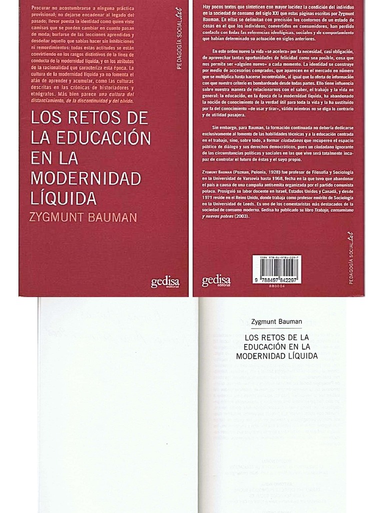Los Retos de La Educación en La Modernidad Líquida | PDF | Artes del ...