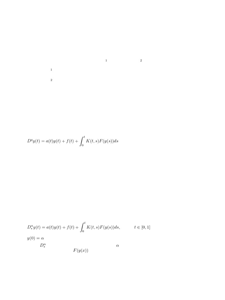 Solution of Fractional Integro-differential | PDF | Equations | Mathematics