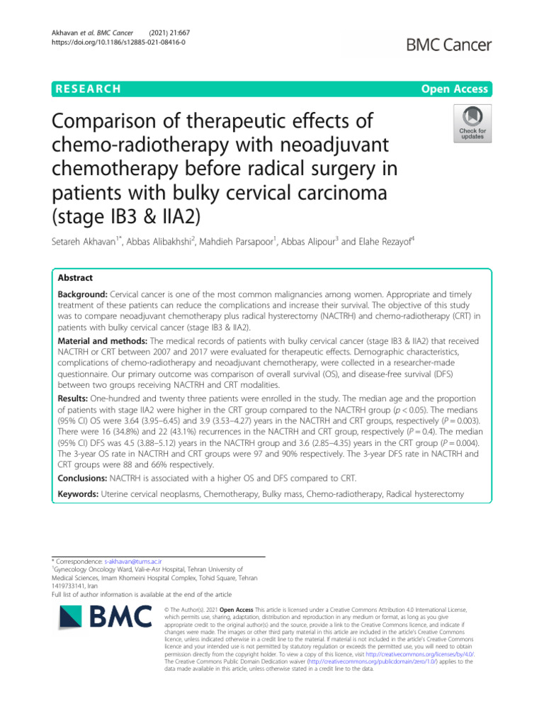 NAC IB3 | PDF | Cervical Cancer | Cancer